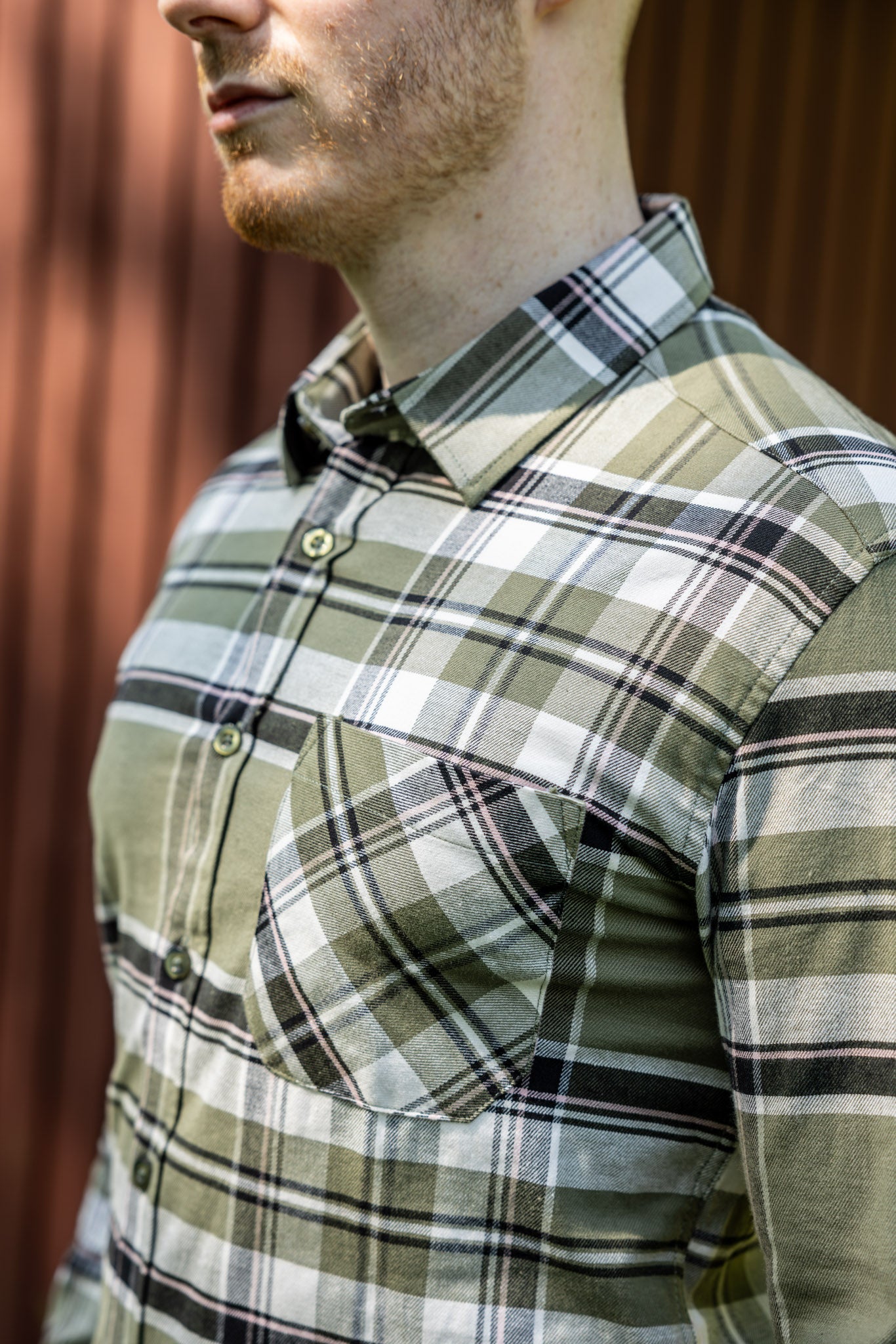 2. Sorting Breathable Lumberjack Shirt Men - Green